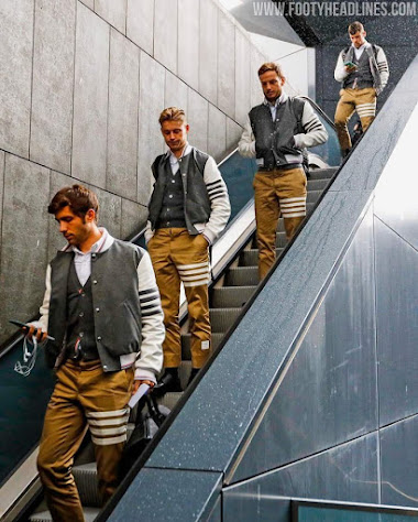 Todos los goles de la jornada 19 de laliga santander 2021/2022: Four Stripes Fc Barcelona Shows Off Extraordinary Thom Browne Off Pitch Collection Footy Headlines