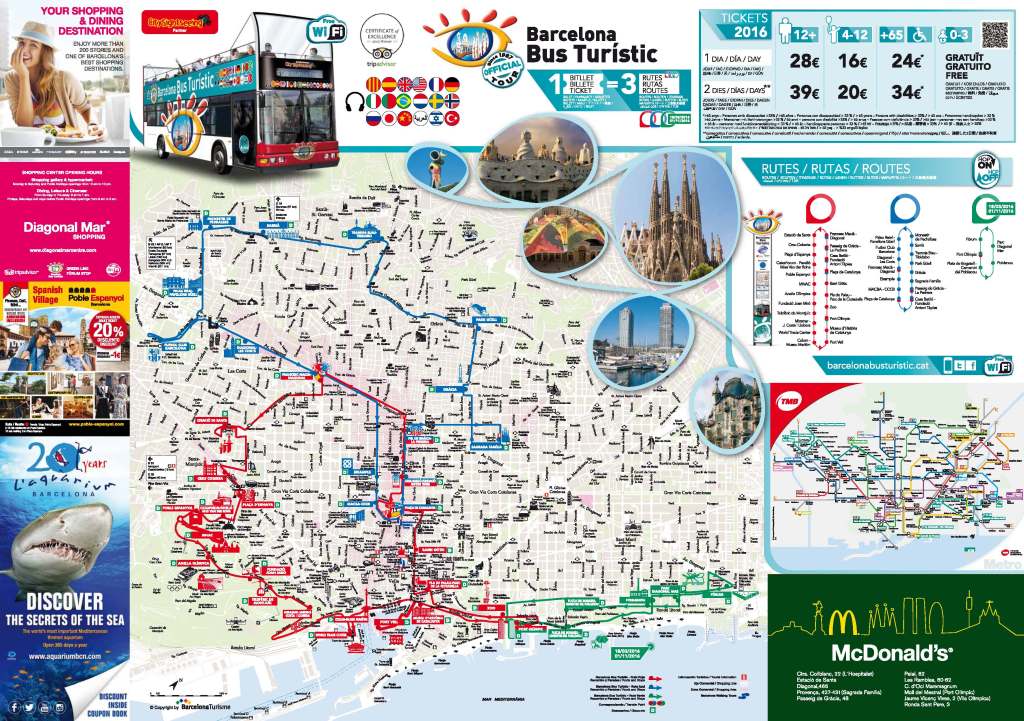 Amazing Hop On Hop Off Barcelona Bus Turistic&nbsp;Package